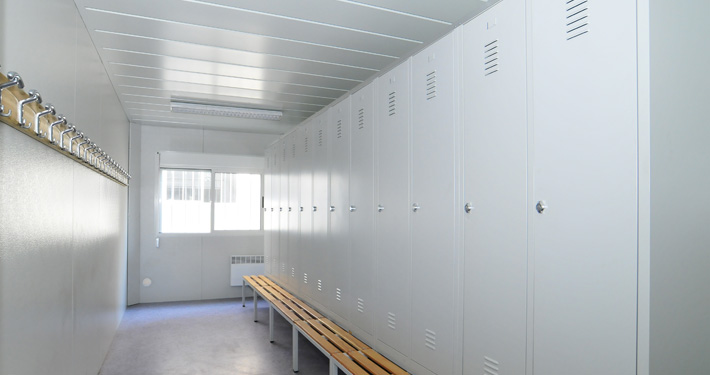 Vestiaire Sportif fait en Container.